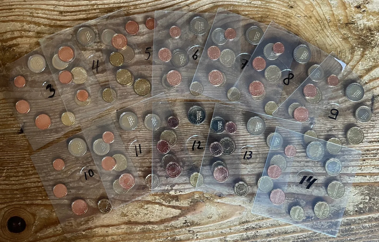 12 series coins Holandsko 1 cent – 2 euro 2003-2014