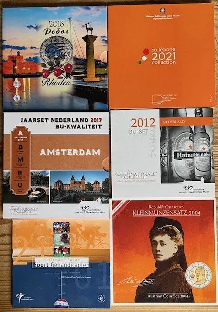 6 various annual sets BU in blistri