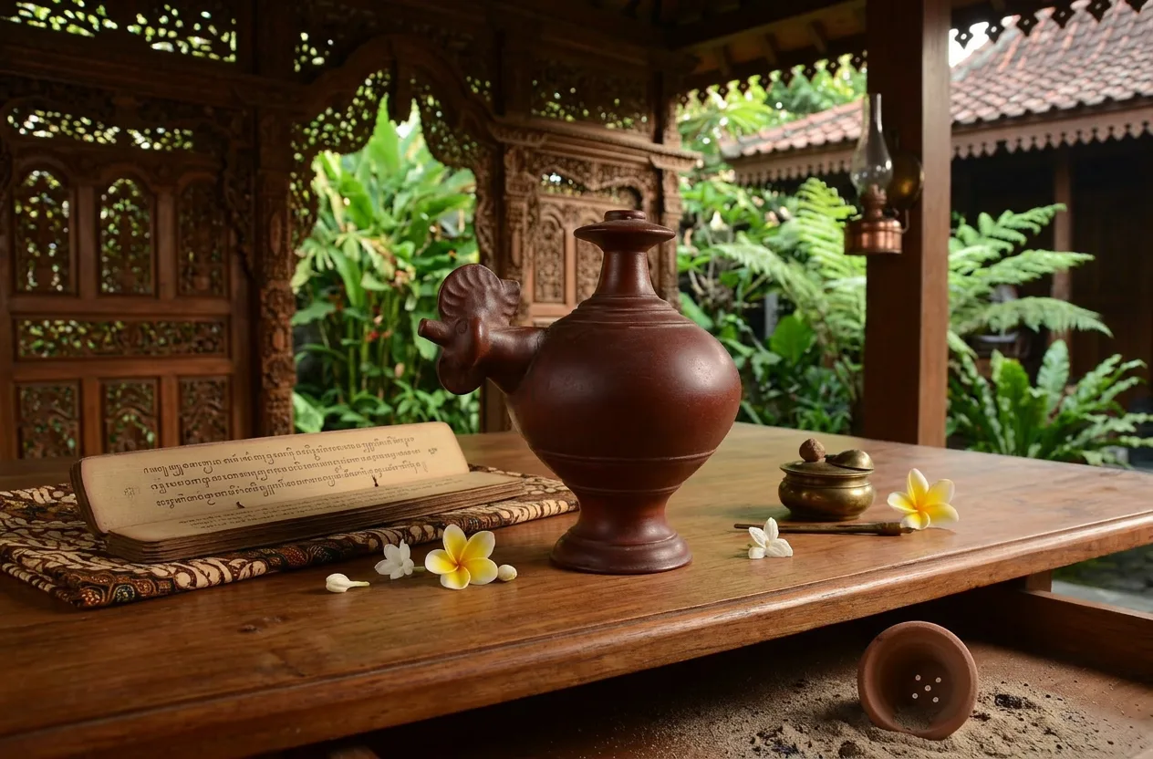 Kendi terracotta vase - Indonesia - 20st.