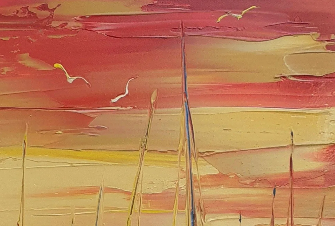 Original painting Janusz Kik (XX-XXI) - Bateaux