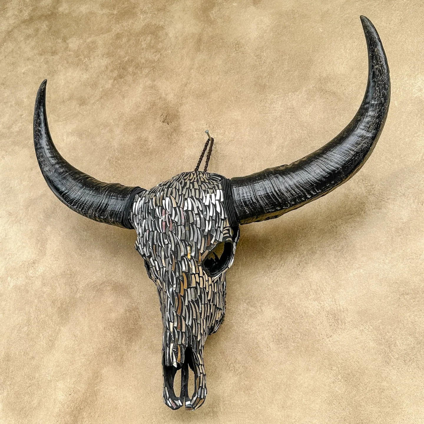 Authentic mirror mosaic decorated skull Water buffalo - Bubalus Bubalis