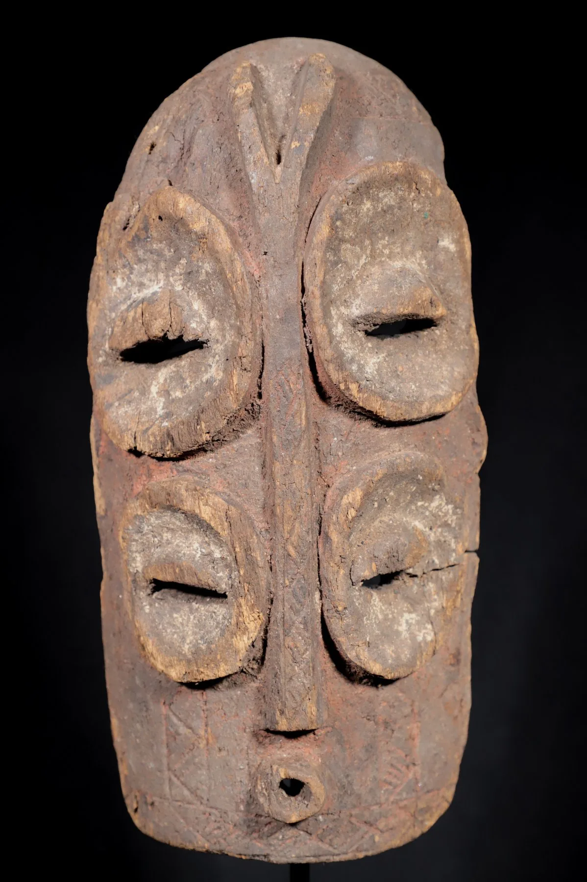 Wooden ceremonial mask Bembe in Konga