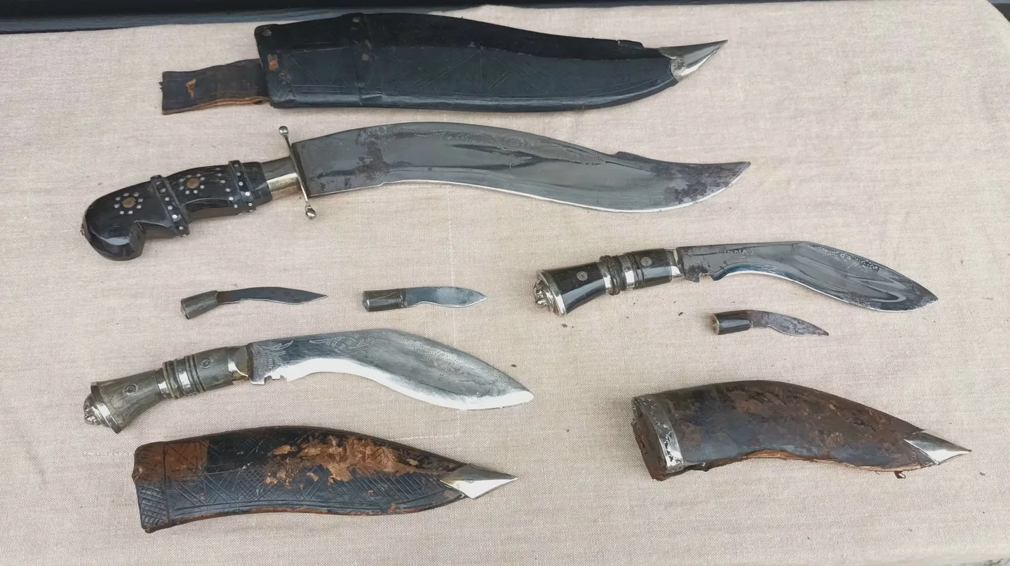 3 pcs military Kukri knives Nepalese regimentu Ghurka